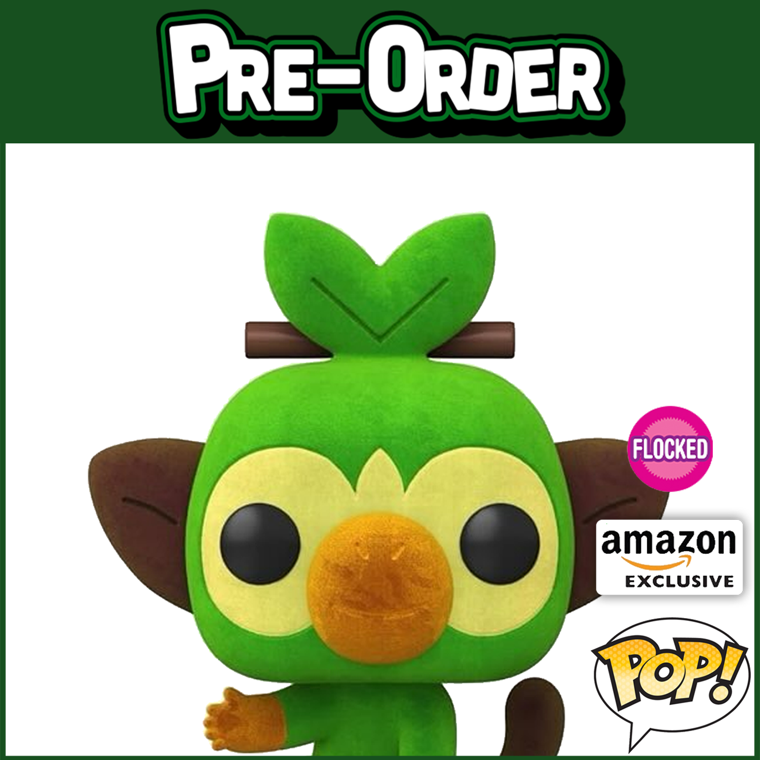 PRE-ORDER) Funko POP! Games: Pokemon - Grookey FLOCKED (Amazon) #957 –  Bully Collectibles