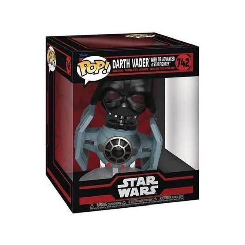 (PRE-ORDER) Funko POP! Rides Deluxe: Star Wars Darkside - Darth Vader with Tie Advanced x1 Starfighter #742