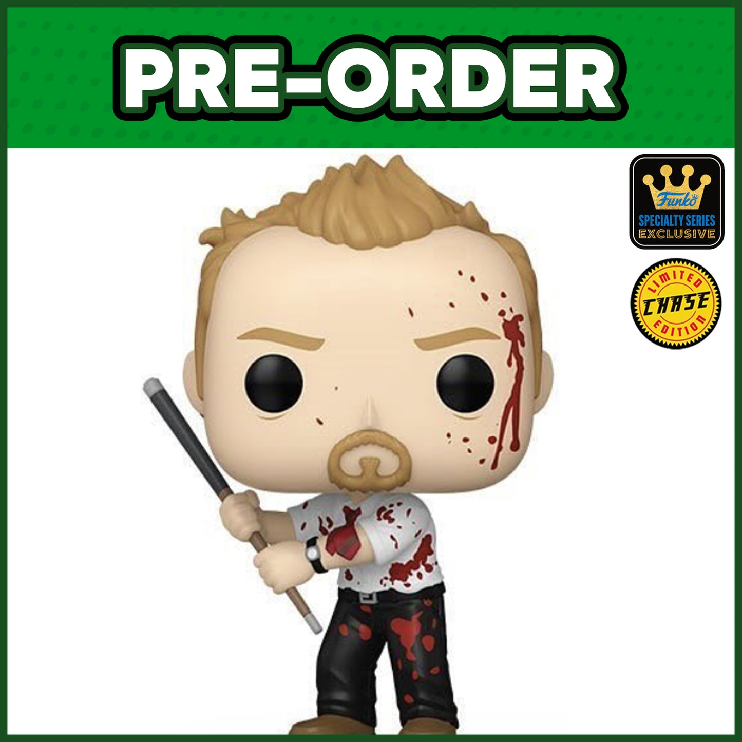 (PRE-ORDER) Funko POP! Movies: Shaun of the Dead - Shaun CHASE #1660 (Funko Specialty Series)